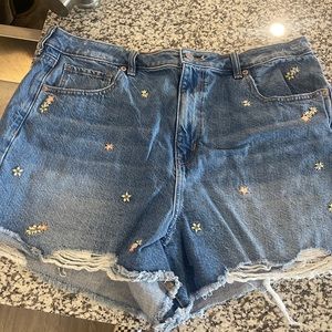Size 16 barely worn AE Jean shorts.